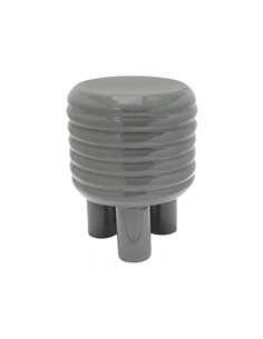 Σκαμπό μεταλλικό γυαλιστερό Nextdeco γκρι Y31x26x26εκ.