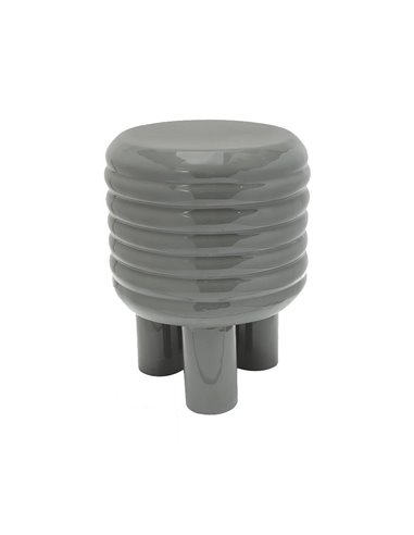 Σκαμπό μεταλλικό γυαλιστερό Nextdeco γκρι Y31x26x26εκ.