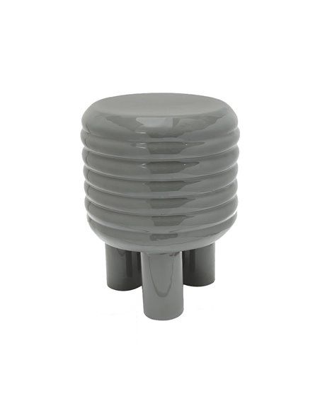 Σκαμπό μεταλλικό γυαλιστερό Nextdeco γκρι Y31x26x26εκ.