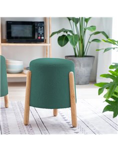 Σκαμπό Nextdeco Natural πράσινο Υ46,5x38x37,5εκ.