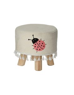 Σκαμπό παιδικό ξύλινο "Πασχαλίτσα" Ø28x25εκ.