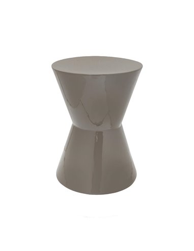 Σκαμπό μεταλλικό γυαλιστερό Nextdeco γκρι Y41,5xØ31εκ.