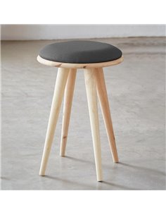 Σκαμπό Nextdeco Natural μασίφ ξύλο Υ51,5xØ34,5εκ.