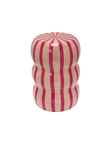 Σκαμπό μεταλλικό γυαλιστερό Nextdeco Υ40xØ30εκ.