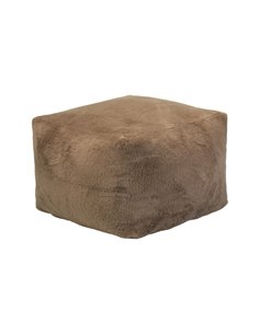 Πουφ γούνινη υφή καφέ Y30x40x40εκ.