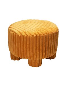 Σκαμπό κοτλέ ώχρα 40x40x29εκ.