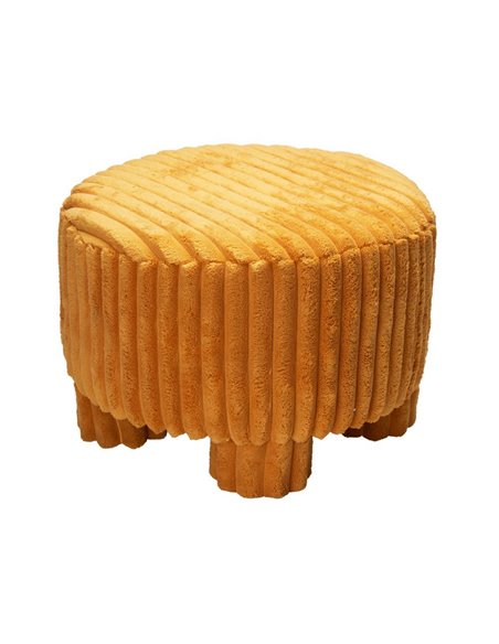 Σκαμπό κοτλέ ώχρα 40x40x29εκ.