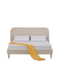 Κρεβάτι διπλό Nextdeco Manila beige 160x200xY87εκ.