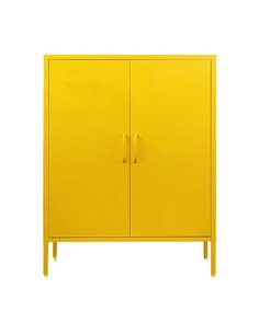 Ντουλάπα μεταλλική Nextdeco δίφυλλη κίτρινη Υ102x80x40εκ.