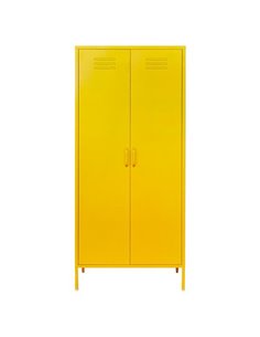 Ντουλάπα μεταλλική Nextdeco δίφυλλη κίτρινη Υ170x76x50εκ.