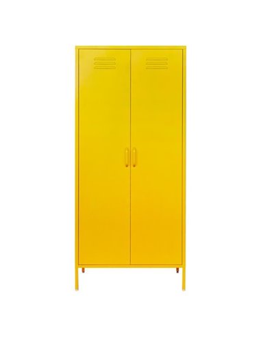 Ντουλάπα μεταλλική Nextdeco δίφυλλη κίτρινη Υ170x76x50εκ.