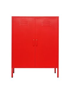 Ντουλάπα μεταλλική  Nextdeco δίφυλλη κόκκινη Υ102x80x40εκ.
