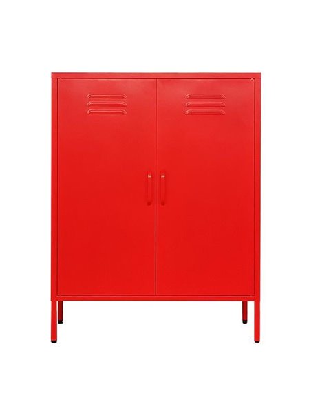 Ντουλάπα μεταλλική  Nextdeco δίφυλλη κόκκινη Υ102x80x40εκ.