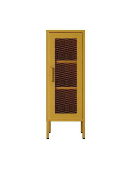 Ντουλάπι μεταλλικό Nextdeco με πλέγμα κίτρινο Υ102x40x40εκ