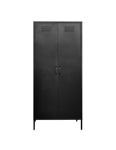 Ντουλάπα μεταλλική Nextdeco δίφυλλη μαύρη Υ170x76x50εκ.