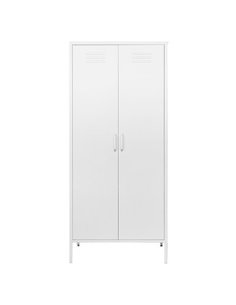 Ντουλάπα μεταλλική Nextdeco δίφυλλη λευκή Υ170x76x50εκ.