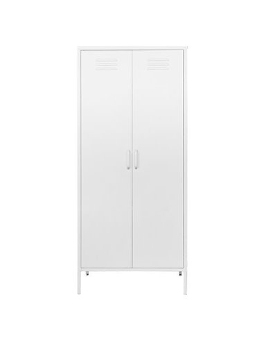 Ντουλάπα μεταλλική Nextdeco δίφυλλη λευκή Υ170x76x50εκ.