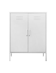 Ντουλάπα μεταλλική Nextdeco δίφυλλη λευκή Υ102x80x40εκ.