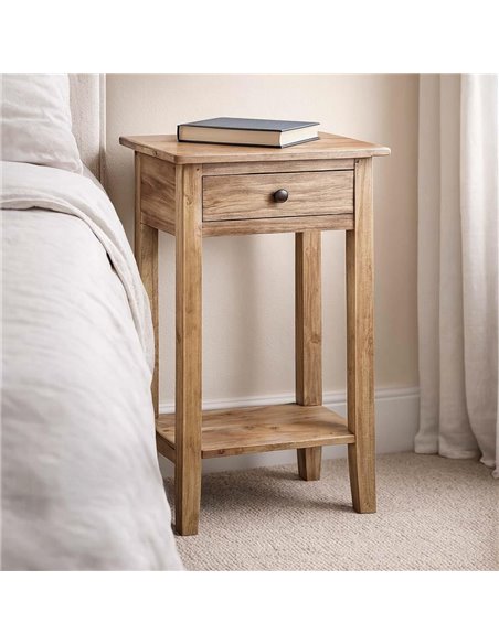 Κομοδίνο Nextdeco ανακυκλωμένο ξύλο mahoni Υ52xM34xΠ25εκ