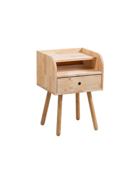 Κομοδίνο Nextdeco Natural μασίφ ξύλο Υ67x45x40εκ.