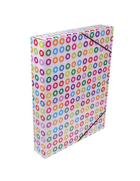 Νext κουτί με λάστιχο "Άσπροι κύκλοι" Υ33.5x25x5εκ.