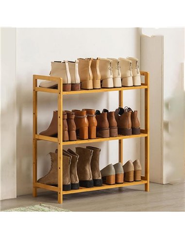 Παπουτσοθήκη Nextdeco από μπαμπού 3 επιπέδων Υ71x68x25εκ.