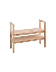 Παπουτσοθήκη παγκάκι Nextdeco Natural μασίφ ξύλο Υ70,5x90x34εκ.