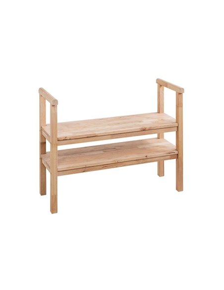 Παπουτσοθήκη παγκάκι Nextdeco Natural μασίφ ξύλο Υ70,5x90x34εκ.