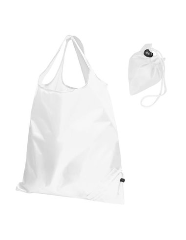 Τσάντα για ψώνια από πολυεστέρα λευκή 37,5x0,3x48εκ.