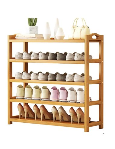Παπουτσοθήκη Nextdeco από μπαμπού 5 επιπέδων Υ79x68x23εκ.