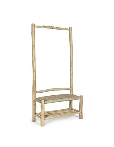 Έπιπλο εισόδου Nextdeco Kwarta κρεμάστρα παπουτσοθήκη teak Υ180x90x40εκ