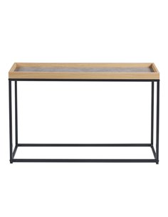 Κονσόλα εισόδου μεταλλική Nextdeco Rubic ξύλινη επιφάνεια βελανιδιάς Υ75x120x30εκ