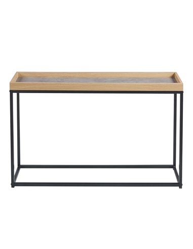 Κονσόλα εισόδου μεταλλική Nextdeco Rubic ξύλινη επιφάνεια βελανιδιάς Υ75x120x30εκ