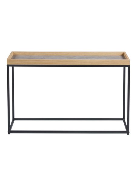 Κονσόλα εισόδου μεταλλική Nextdeco Rubic ξύλινη επιφάνεια βελανιδιάς Υ75x120x30εκ