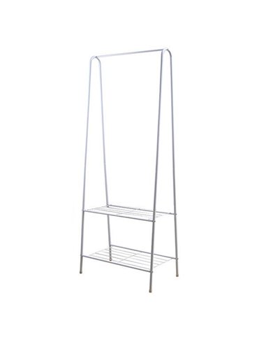 Κρεμάστρα ράγα οργάνωσης ρούχων Nextdeco μεταλλική λευκή Υ151x60x36εκ.