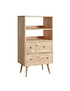 Ραφιέρα με συρτάρια Nextdeco Natural μασίφ ξύλο Υ115x60x40εκ.