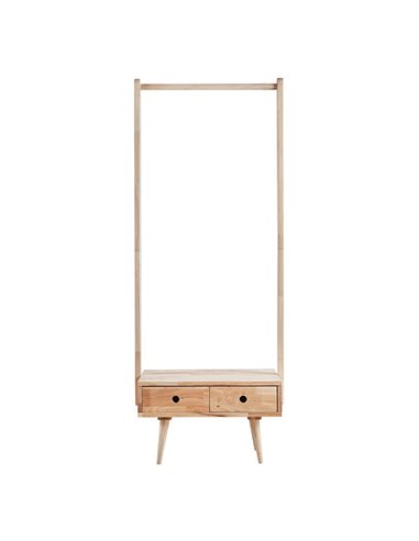 Κρεμάστρα ρούχων Nextdeco Natural μασίφ ξύλο Υ165,5x65x40εκ.