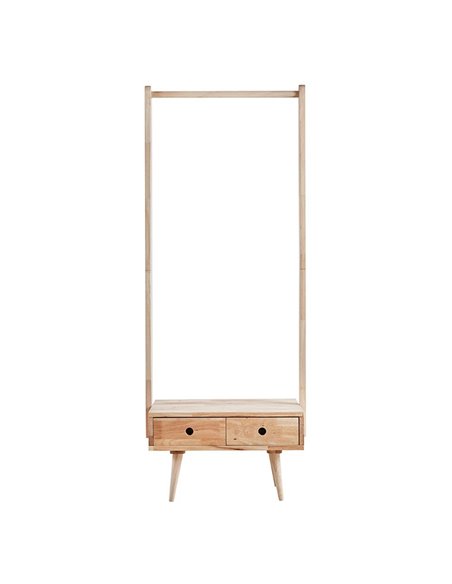 Κρεμάστρα ρούχων Nextdeco Natural μασίφ ξύλο Υ165,5x65x40εκ.