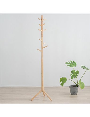 Καλόγερος Nextdeco Natural μασίφ ξύλο Υ175xØ41εκ.