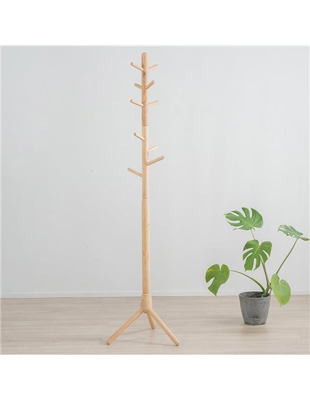 Καλόγερος Nextdeco Natural μασίφ ξύλο Υ175xØ41εκ.