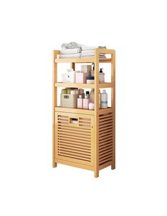 Ράφι με καλάθι απλύτων Nextdeco ξύλινο μπαμπού Υ119x40x30εκ.