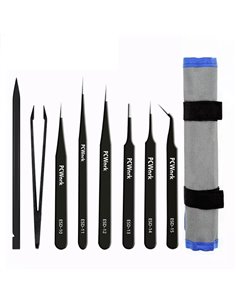 PCWork PCW08F TWEEZER SET, ESD SAFE 8 PIECES