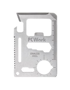 PCWork PCW08D 11-1 MULTIFUNCTIONAL TOOL CREDIT CARD-DESIGN