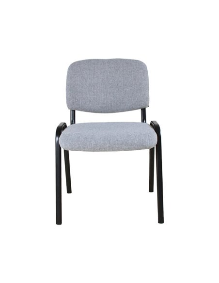 Καρέκλα γραφείου επισκέπτη Nextdeco γκρι χρώμα Υ83,5x55x41