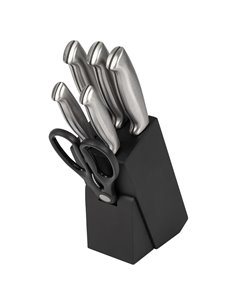 C-MBS 4018 BLACK KNIFE BLOCK SET, 7PCS
