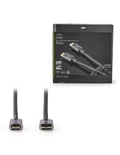 NEDIS CVTB34000GY100 HIGH SPEED HDMI CABLE WITH ETHERNET 4K@30Hz 18Gbps 10.00m GUN METAL GREY
