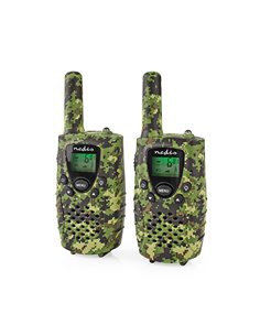 NEDIS WLTK0810BK WALKIE-TALKIE SET 2 HANDSETS UP TO 8KM FREQUENCY CHANNELS: 8 PTT / VOX GREEN