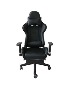 Καρέκλα gaming τροχήλατη Nextdeco μαύρη Υ124x52x47,5εκ