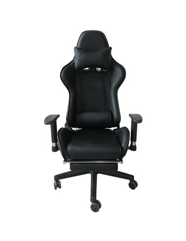Καρέκλα gaming τροχήλατη Nextdeco μαύρη Υ124x52x47,5εκ