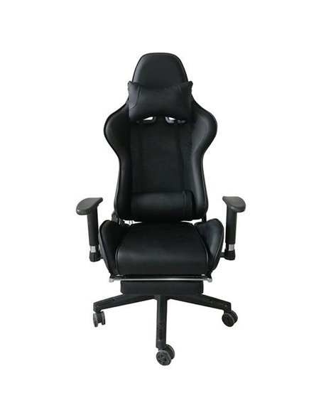 Καρέκλα gaming τροχήλατη Nextdeco μαύρη Υ124x52x47,5εκ